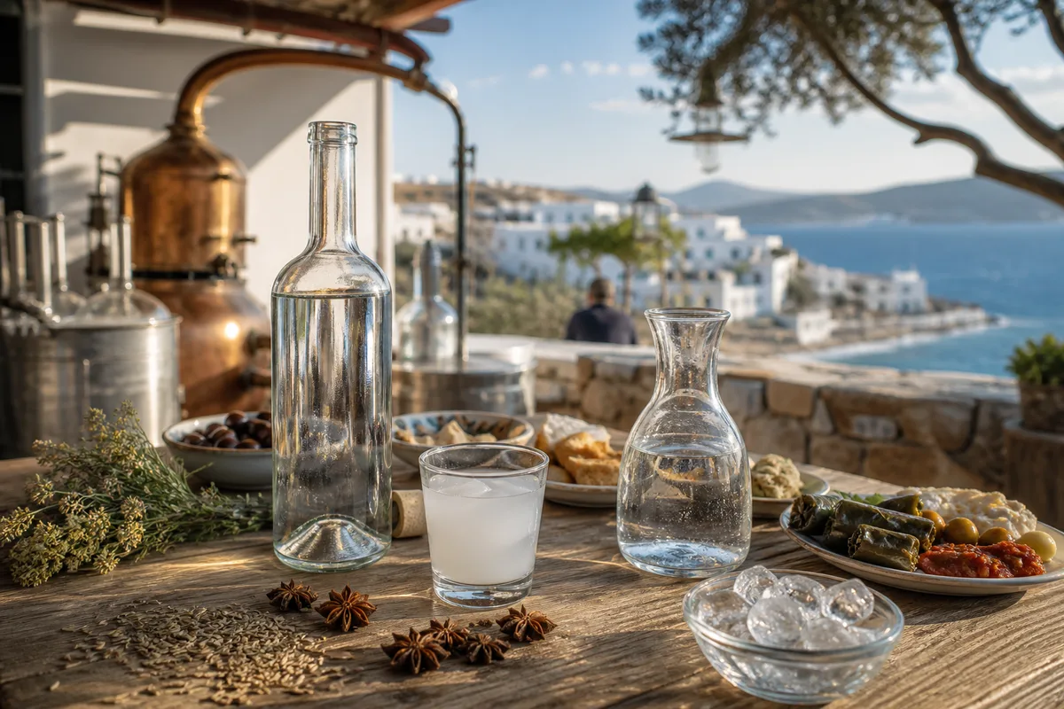 Ouzo grec : origines, fabrication et l'art de le boire